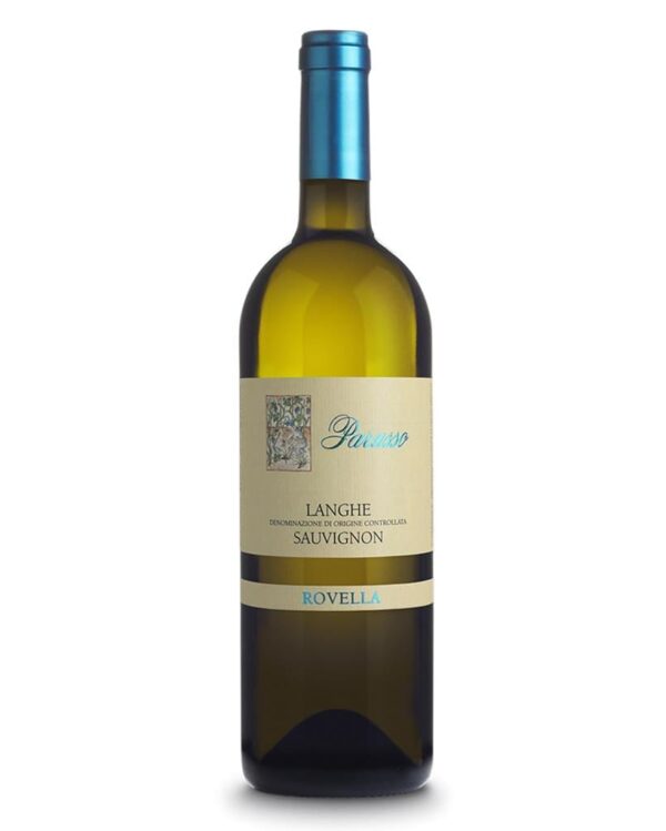 parusso langhe sauvignon rovella bottiglia di vino bianco prodotto in Italia, nella zona delle Langhe in Piemonte