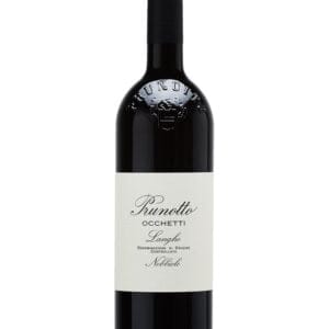 prunotto langhe nebbiolo Occhetti bottiglia di vino rosso prodotto in Italia, nella zona delle Langhe in Piemonte