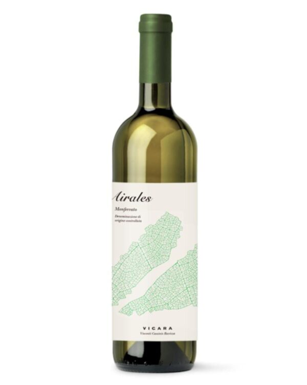 vicara monferrato bianco airales bottiglia di vino bianco prodotto in Italia, nel Monferrato in Piemonte