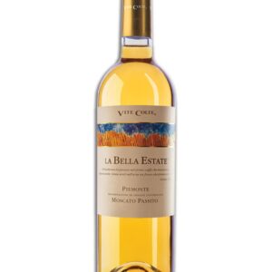 vite colte passito la bella estate mezza bt, bottiglia di vino dolce da dessert prodotto in Italia, nel monferrato astigiano in Piemonte
