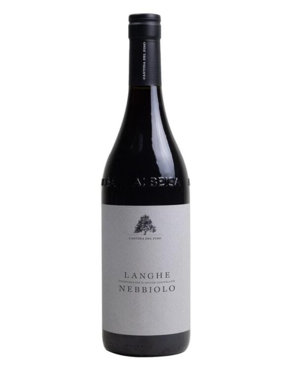 cantina del pino langhe nebbiolo bottiglia di vino rosso prodotto in Italia, nelle Langhe piemontesi