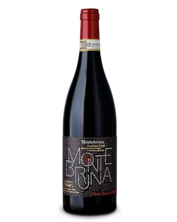 braida barbera d'asti montebruna bottiglia di vino rosso prodotto in Italia, nel monferrato astigiano