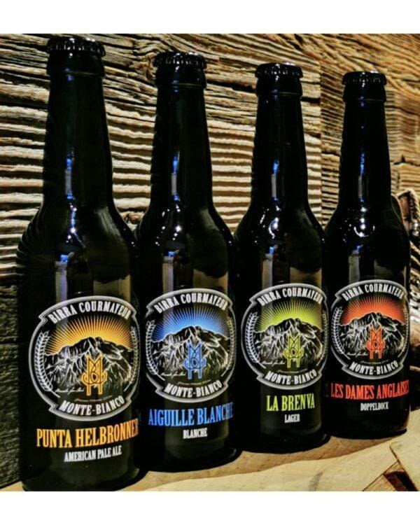 birrificio courmayeur birra bionda aiguille blanche bottiglia di birra prodotta in Italia, nella valle d'aosta