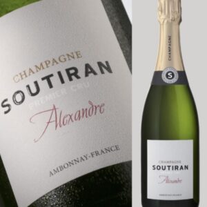 soutiran champagne cuvee alexandre bottiglia di spumante prodotta in Francia, nella zona dello champagne