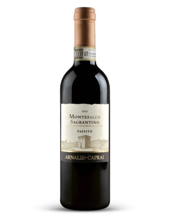 arnaldo caprai montefalco sagrantino passito bottiglia di vino dolce da dessert prodotto in Italia, in Umbria
