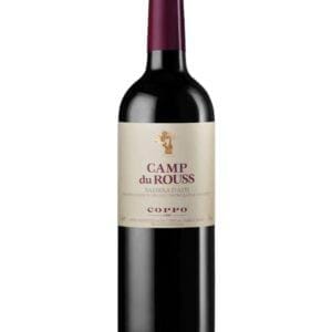 coppo barbera d'asti camp du rouss bottiglia di vino rosso prodotto in Italia, in Piemonte