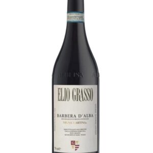 elio grasso barbera d'alba vigna martina bottiglia di vino rosso prodotto in Italia, nella zona delle Langhe in Piemonte