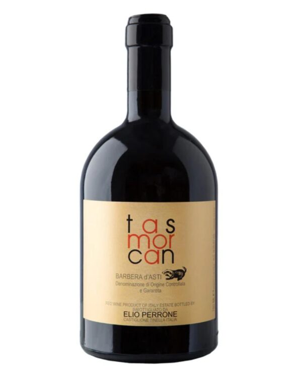 elio perrone barbera d'asti tasmorcan bottiglia di vino rosso prodotto in Italia, nel Monferrato in Piemonte