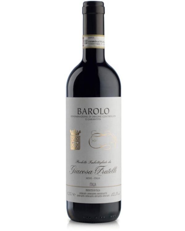 fratelli giacosa barolo bottiglia di vino rosso prodotto in Italia, nella zona delle Langhe in Piemonte