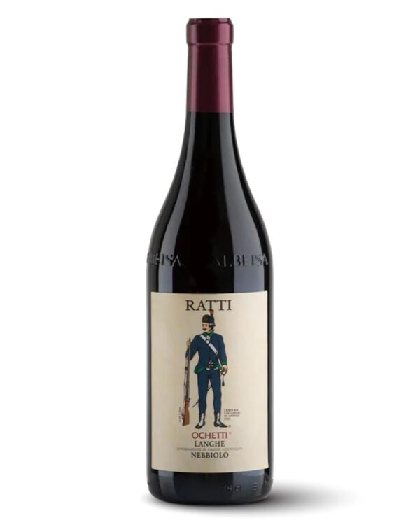 renato ratti nebbiolo ochetti bottiglia di vino rosso prodotto in Italia, nella zona delle Langhe in Piemonte