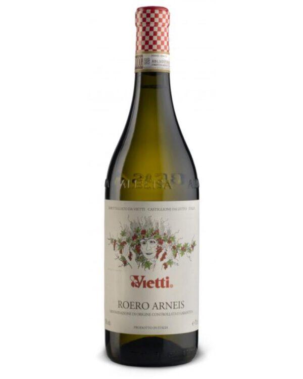 vietti roero arneis bottiglia di vino bianco prodotto in Italia, nella zona del Roero in Piemonte