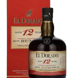 el dorado rum demerara 12 yo bottiglia di distillato prodotto nella Guyana