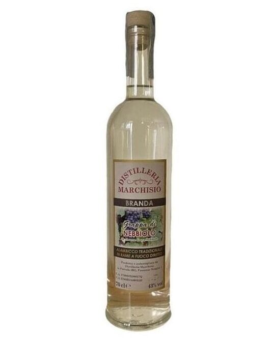 Marchisio Grappa di Nebbiolo (0,7lt.) Notevole 1 marchisio grappa di nebbiolo bottiglia di distillato prodotto in Italia, nella zona del biellese in Piemonte