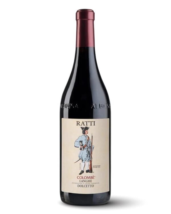 renato ratti dolcetto colombè bottiglia di vino rosso prodotto in Italia, nella zona delle Langhe in Piemonte