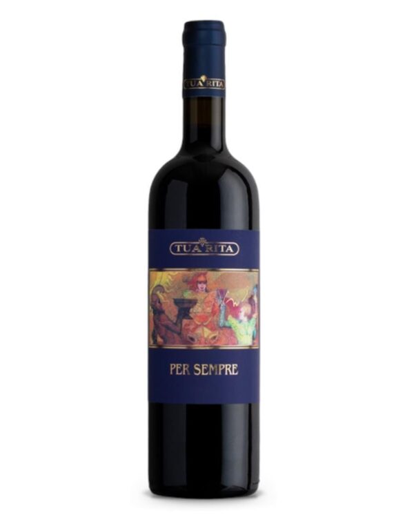 tua rita Per Sempre bottiglia di vino rosso prodotto in Italia, in Toscana