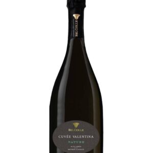 Bel Colle Alta Langa Cuvee Valentina bottiglia di spumante prodotto in Italia, nella zona dell'alta langa in Piemonte