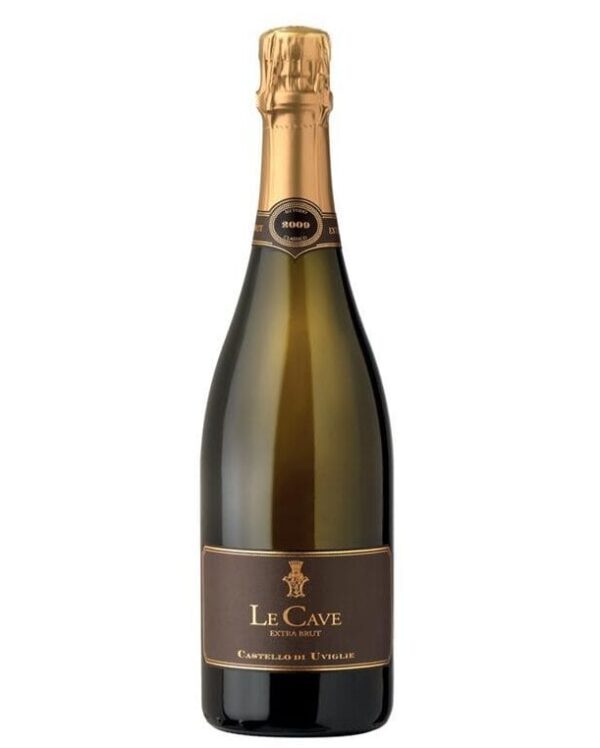 castello di uviglie spumante le cave blanc bottiglia di spumante prodotto in Italia, nel monferrato in Piemonte