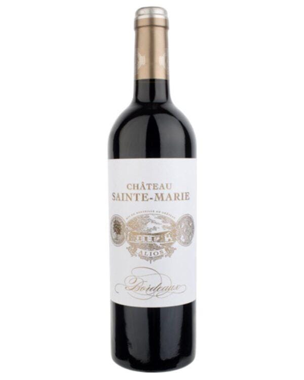 chateau sainte marie bordeaux rouge alios bottiglia di vino rosso prodotto in Francia, nella zona di Bordeaux