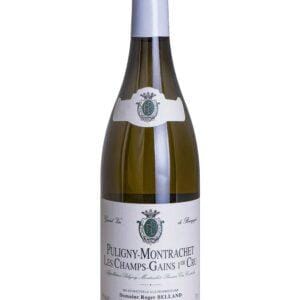 roger belland puligny montrachet 1er cru les champ gain bottiglia di vino bianco prodotto in Francia, in Borgogna