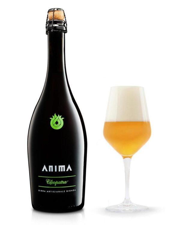 anima birra bionda gluten free cleopatra bottiglia di birra artigianale gluten free prodotta in Italia, in Piemonte