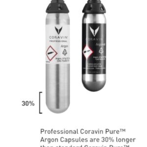 coravin capsula gas argon PIU30, ricambio per apparecchio mescita model three e pivot