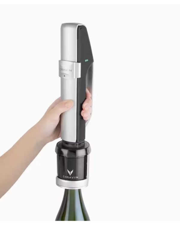 coravin model sparkling, apparecchio per mescita e conservazione bottiglie di vino spumante.