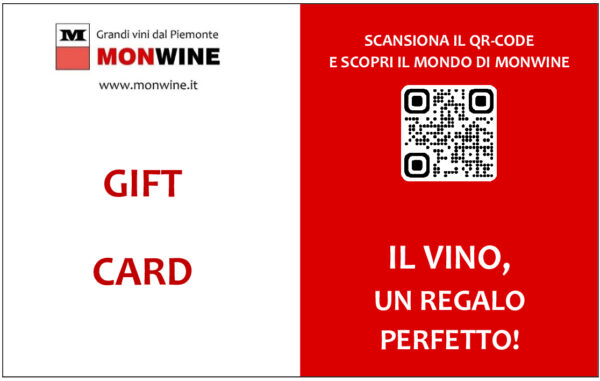 Gift Card MonWine cartolina per effettuare buoni regalo con disegni e testi