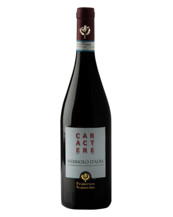 scanavino nebbiolo caractere bottiglia di vino rosso prodotto in Italia, nella zona delle Langhe in Piemonte