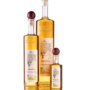 berta grappa Monprà barricata bottiglia di distillato prodotto in Italia, in Piemonte
