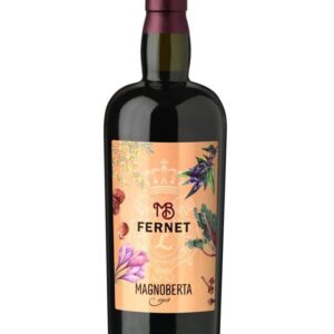 magnoberta Amaro Fernet bottiglia di liquore alle erbe prodotto in Italia, in Piemonte
