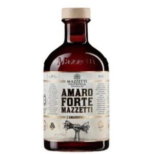 mazzetti d'altavilla Amaro Forte bottiglia di liquore alle erbe prodotto in Italia, in Piemonte