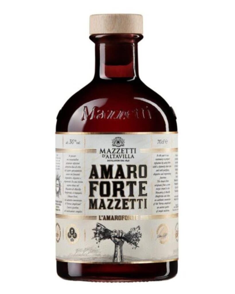 Mazzetti d'Altavilla amaro Forte (0,7lt.) Notevole 1 mazzetti d'altavilla Amaro Forte bottiglia di liquore alle erbe prodotto in Italia, in Piemonte