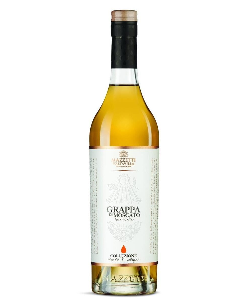 Mazzetti d'Altavilla Grappa di Moscato barricata (0,7lt.) Sorprendente 1 mazzetti d'altavilla grappa di moscato barricata bottiglia di distillato prodotto in Italia, in Piemonte