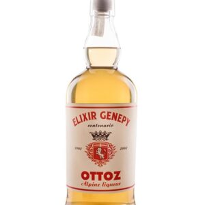 ottoz genepy centenario bottiglia di liquore alle erbe prodotto in Italia, in Valle d'Aosta