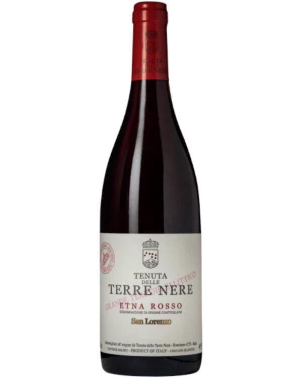 tenuta terre nere etna rosso san lorenzo bottiglia di vino rosso prodotto in Italia, nella zona dell'Etna in Sicilia