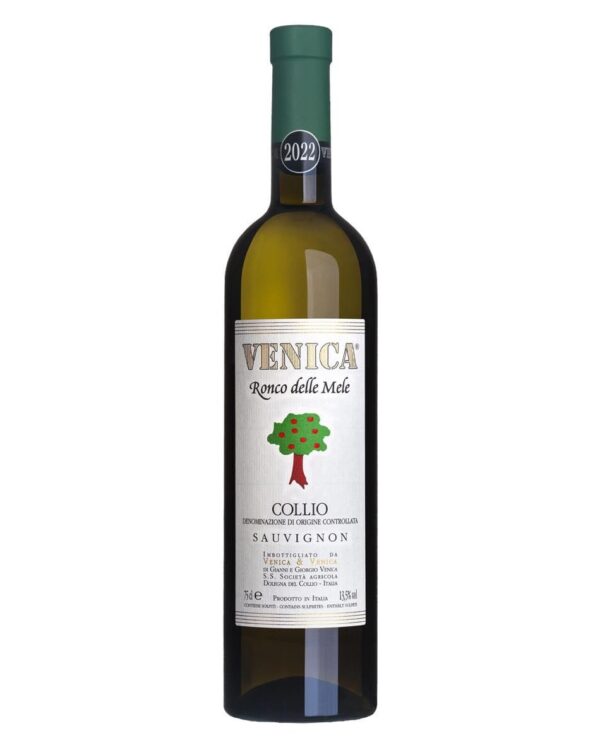 venica sauvignon blanc ronco delle mele bottiglia di vino bianco prodotto in Italia, nel Collio in Friuli