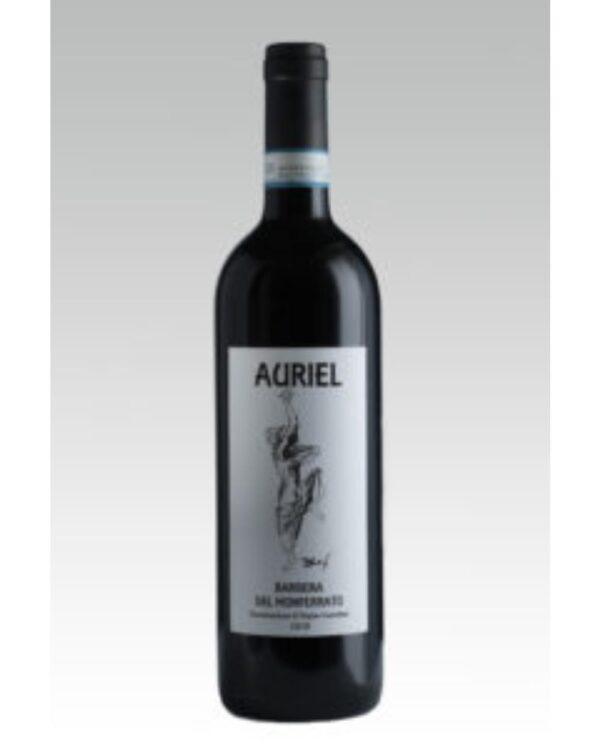 auriel barbera del monferrato naturale bottiglia di vino rosso italiano, naturale, prodotto nel monferrato, in Piemonte