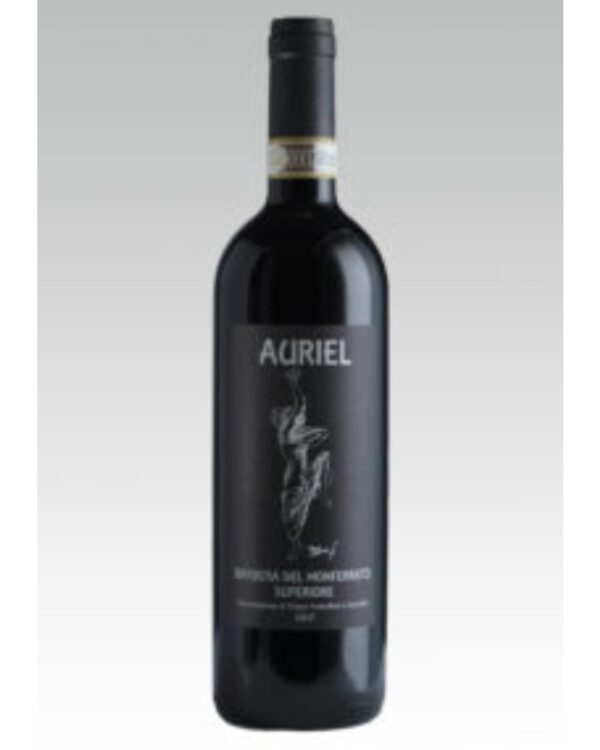 auriel barbera del monferrato superiore naturale bottiglia di vino rosso italiano, naturale, prodotto nel monferrato, in Piemonte