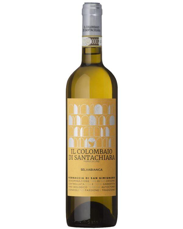 il colombaio di santa chiara vernaccia di san gimignano selvabianca bottiglia di vino bianco prodotto in Italia, in Toscana