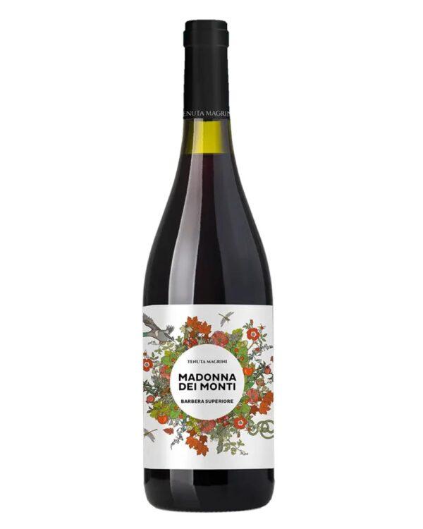 tenuta magrini barbera d'asti superiore naturale madonna dei monti bottiglia di vino rosso italiano, naturale, prodotto nel monferrato, in Piemonte