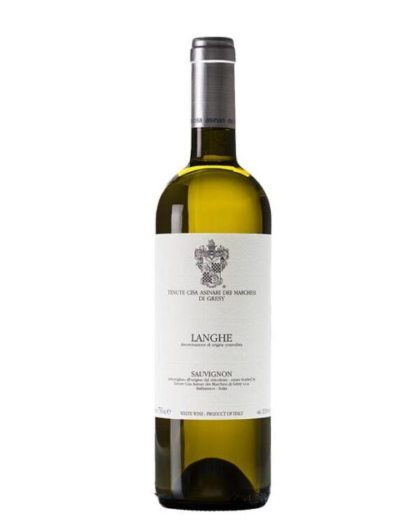 marchesi di gresy langhe sauvignon bottiglia di vino bianco prodotto in Italia, nella zona delle Langhe in Piemonte