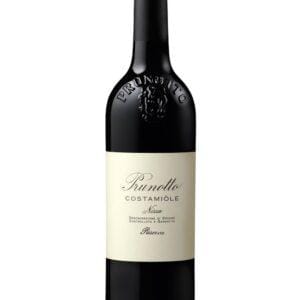 prunotto nizza riserva costamiole bottiglia di vino rosso prodotto in Italia, nella zona del comune di Nizza in Piemonte