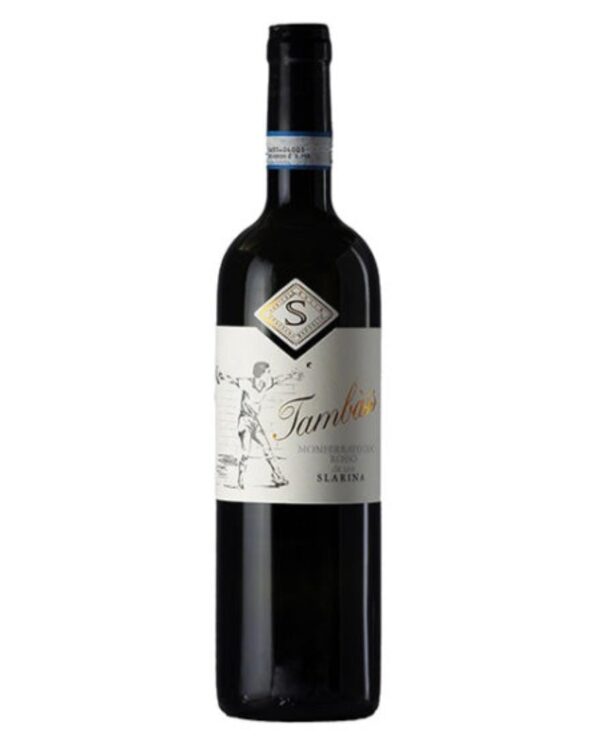 Sulin slarina Tambass bottiglia di vino rosso italiano piemontese prodotto da uve Slarina