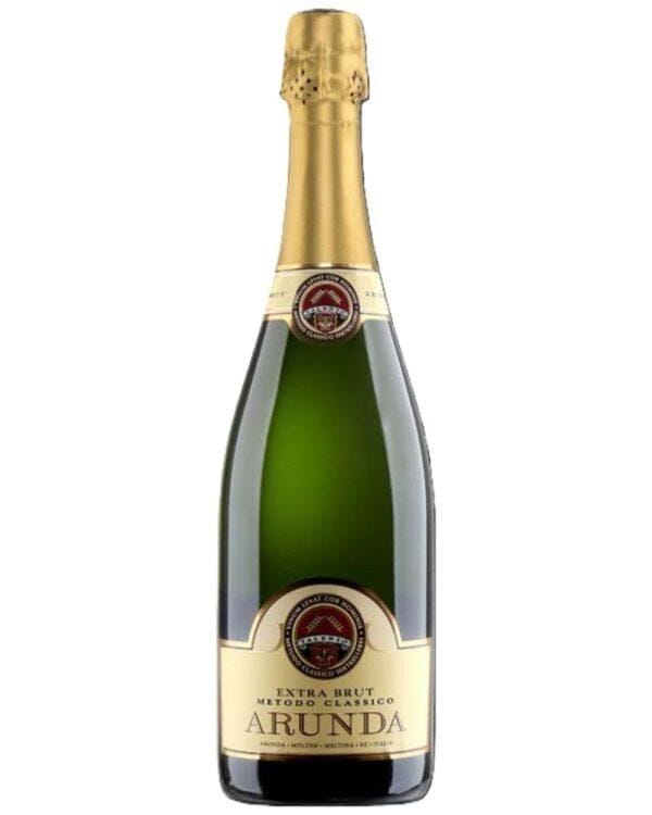 Arunda metodo classico extra brut bottiglia di spumante bianco prodotto in Italia, nell'Alto Adige