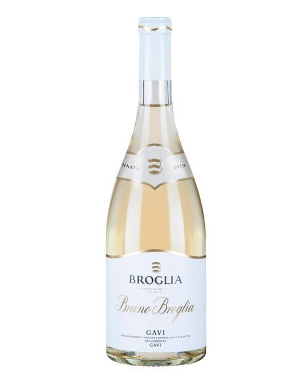 broglia gavi bruno broglia bottiglia di vino bianco prodotto in Italia, nella zona del Gavi in Piemonte