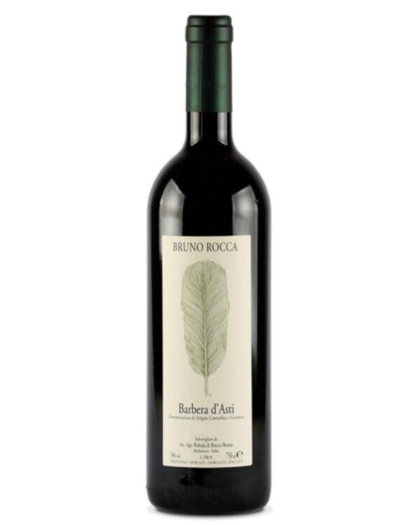 bruno rocca barbera d'asti bottiglia di vino rosso italiano, prodotto nel monferrato astigiano, in Piemonte