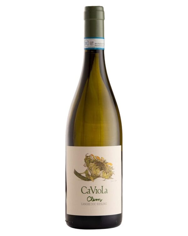 cà viola riesling clem bottiglia di vino bianco prodotto in Italia, nella zona delle Langhe in Piemonte