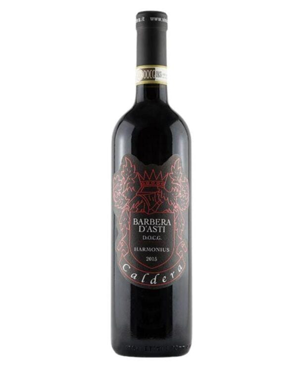 caldera barbera harmonius bottiglia di vino rosso prodotto in Italia, nel monferrato in Piemonte