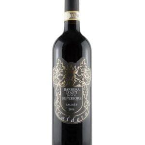 caldera barbera superiore balmet bottiglia di vino rosso prodotto in Italia, nel monferrato in Piemonte