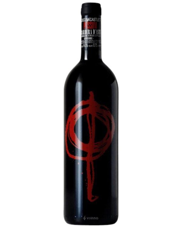 cascina castlet barbera superiore passum bottiglia di vino rosso italiano, prodotto nel monferrato astigiano, in Piemonte